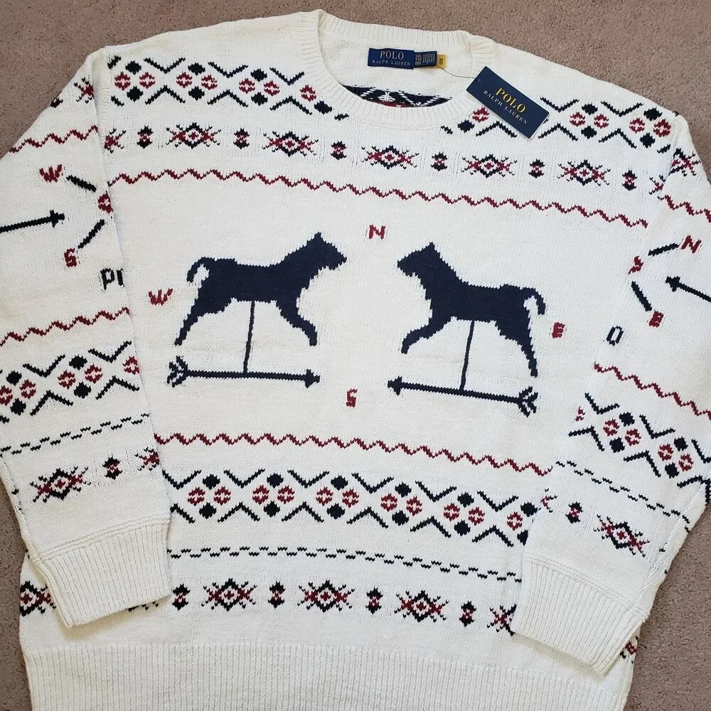 NWT Polo Ralph Lauren Weathervane Size XXL Cashmere Linen Cotton Blend Sweater